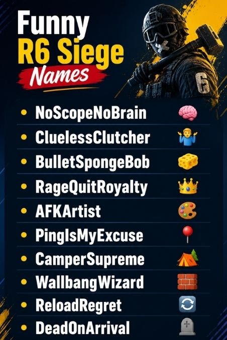 Funny R6 Siege Names