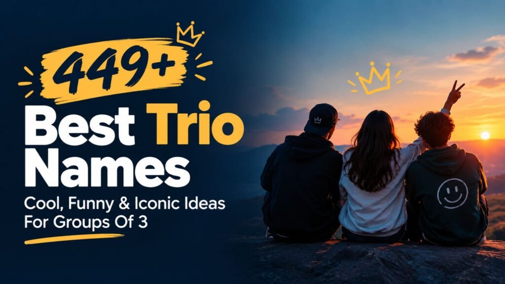 449+ Best Trio Names: Cool, Funny & Iconic Ideas For Groups Of 3