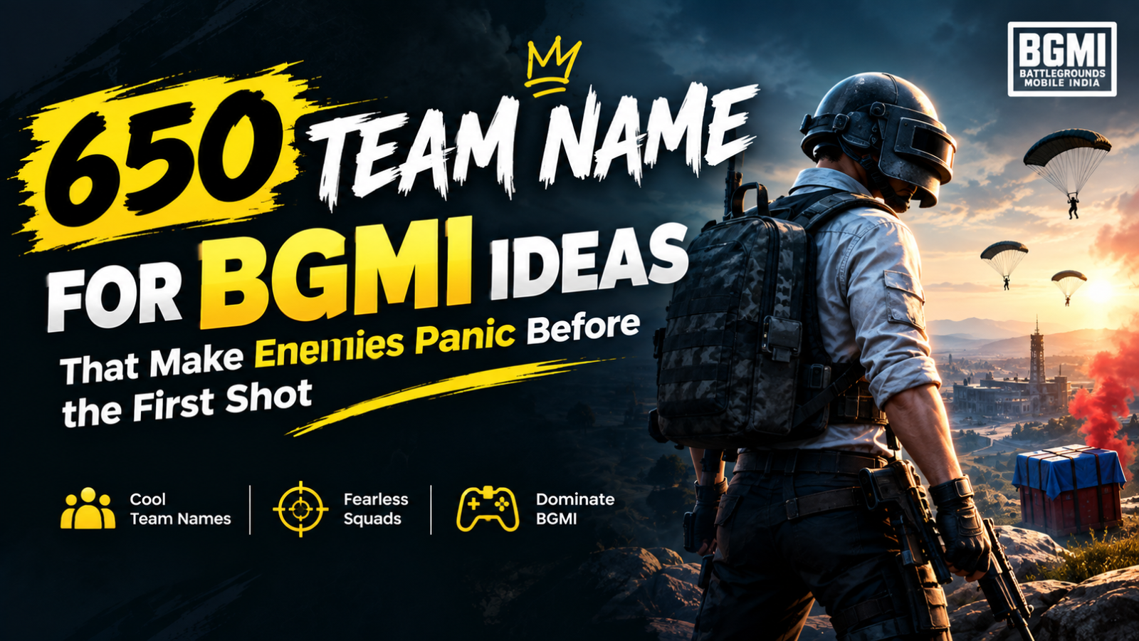 650 BGMI Team Names That Make Enemies Panic Before the First Shot