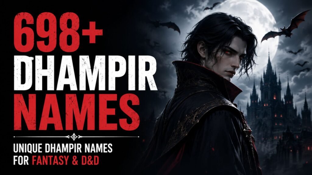 698+ Dhampir Names: Create Unique Dhampir Names For Fantasy & D&D