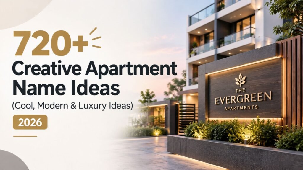 720+ Creative Apartment Name Ideas (Cool, Modern & Luxury Ideas) 2026