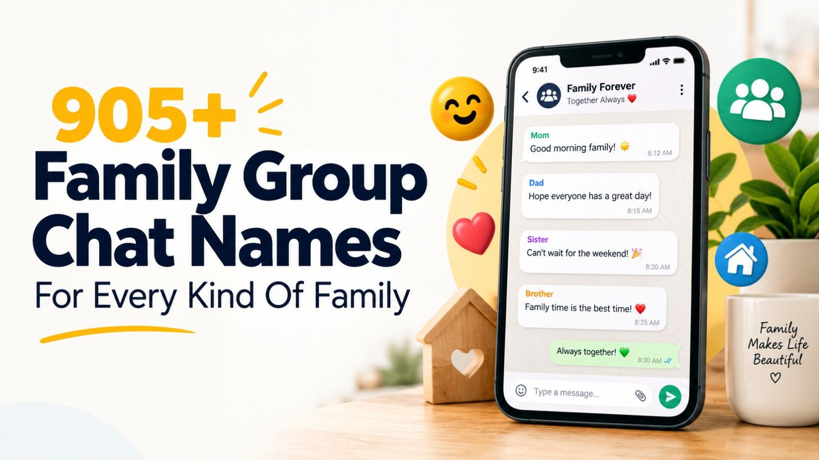 905+ Family Group Chat Names That Will Instantly Win Everyone's Heart