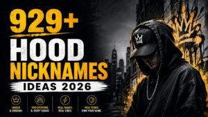 929+ Hood Nicknames Ideas 2026 – Street Names That Hit Different