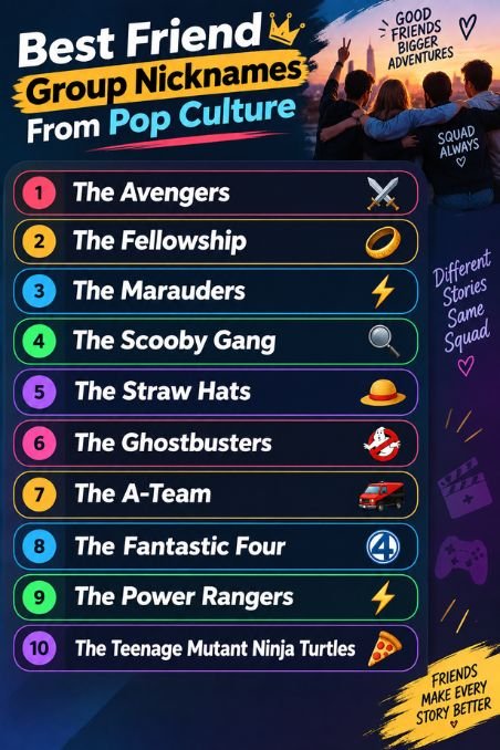 Best Friend Group Nicknames From Pop Culture