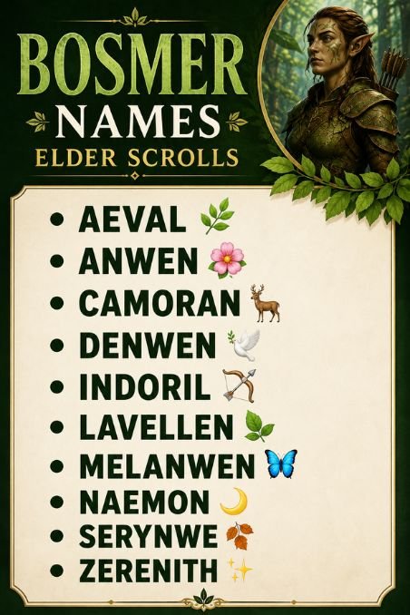 Bosmer Names Elder Scrolls