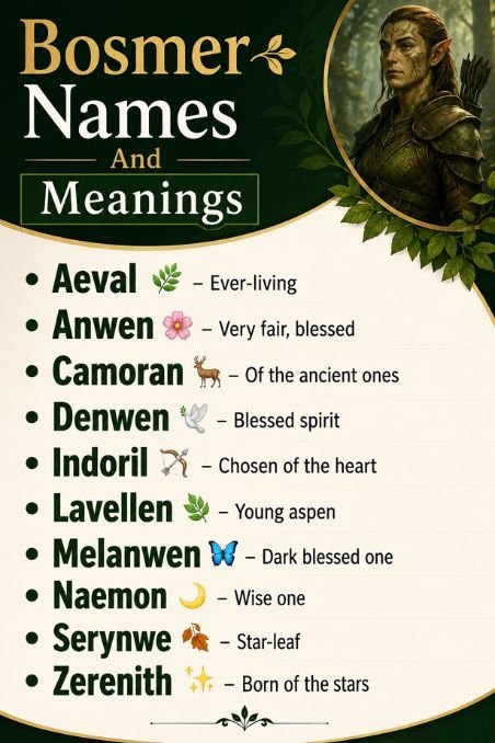 Bosmer Names And Meanings