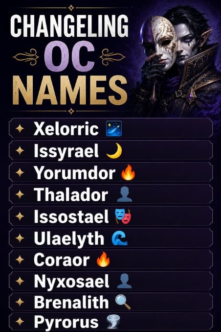 Changeling Oc Names