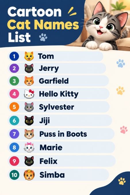 Cartoon Cat Names List