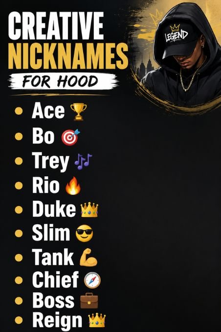Creative Nicknames For Hood