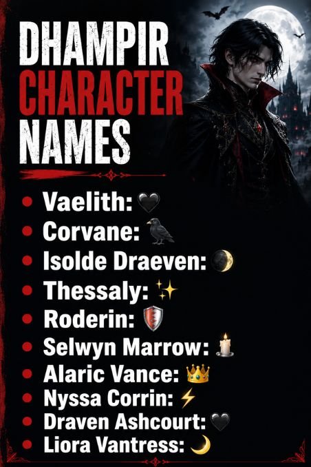 Dhampir Character Names