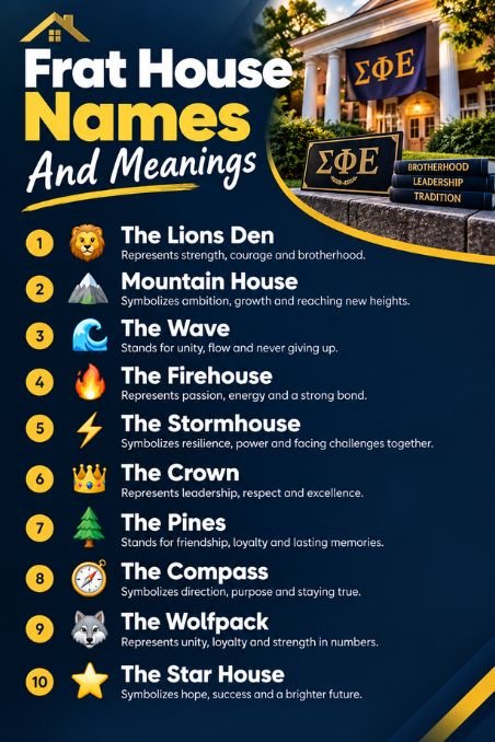 Frat House Names And Meanings