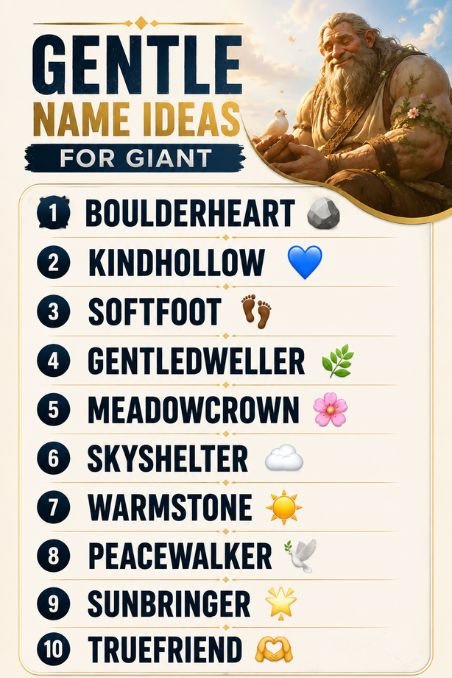 Gentle Name Ideas For Giant