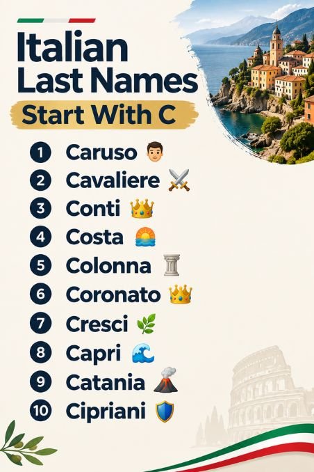 Italian Last Names Start With C