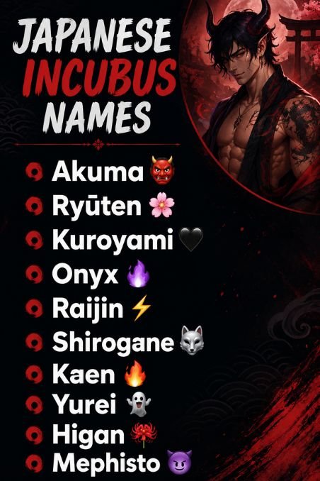 Japanese Incubus Names