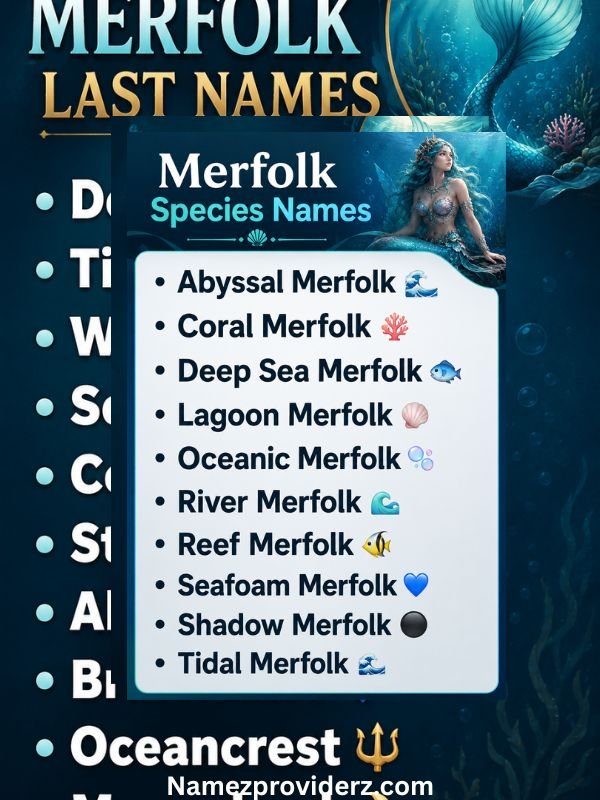 Merfolk Species Names