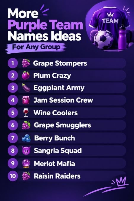 More Purple Team Names Ideas For Any Group