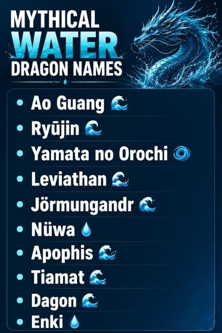 Mythical Water Dragon Names
