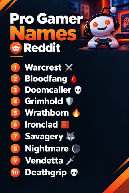 Pro Gamer Names Reddit