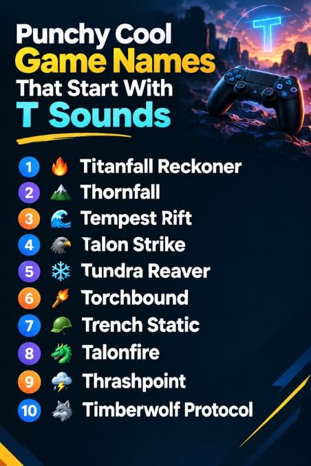 Punchy Cool Game Names That Start With T Sounds