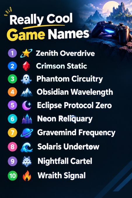 Really Cool Game Names