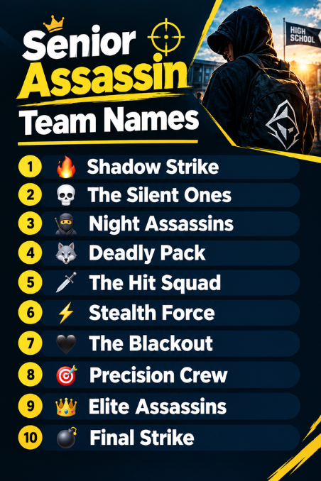 Senior Assassin Team Names