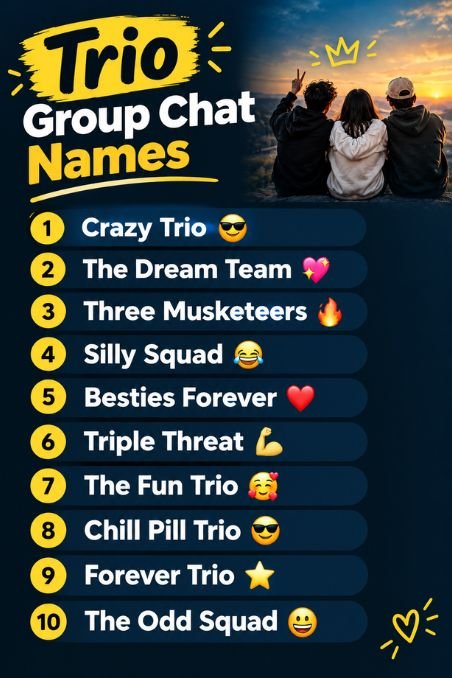 Trio Group Chat Names