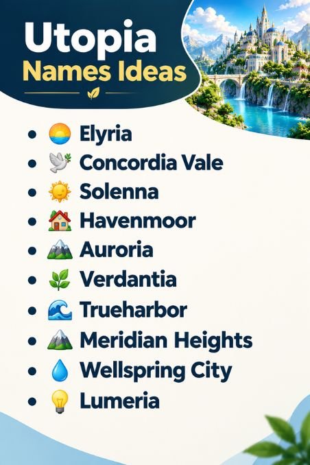 Utopia Names Ideas