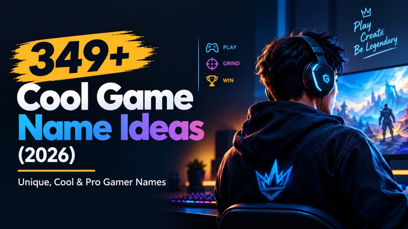 349+ Cool Game Name Ideas (2026): Unique, Cool & Pro Gamer Names