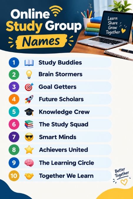 Online Study Group Names