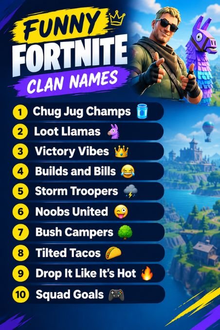 Funny Fortnite Clan Names