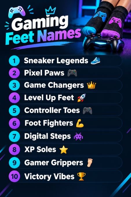Gaming Feet Names 🎮