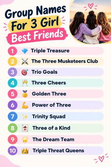 Group Names For 3 Girl Best Friends