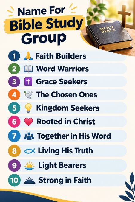 Name For Bible Study Group