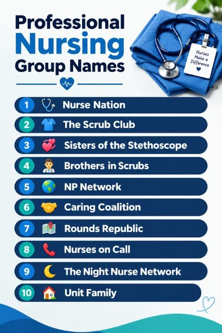 Professional Nursing Group Names
