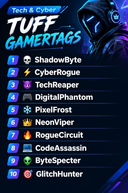 Tech & Cyber Tuff Gamertags