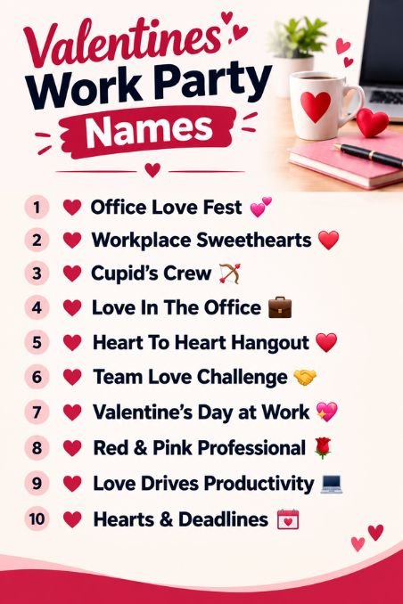 Valentines Work Party Names